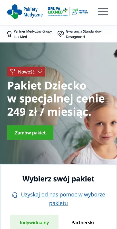 Pakiety Medyczne na telefonie